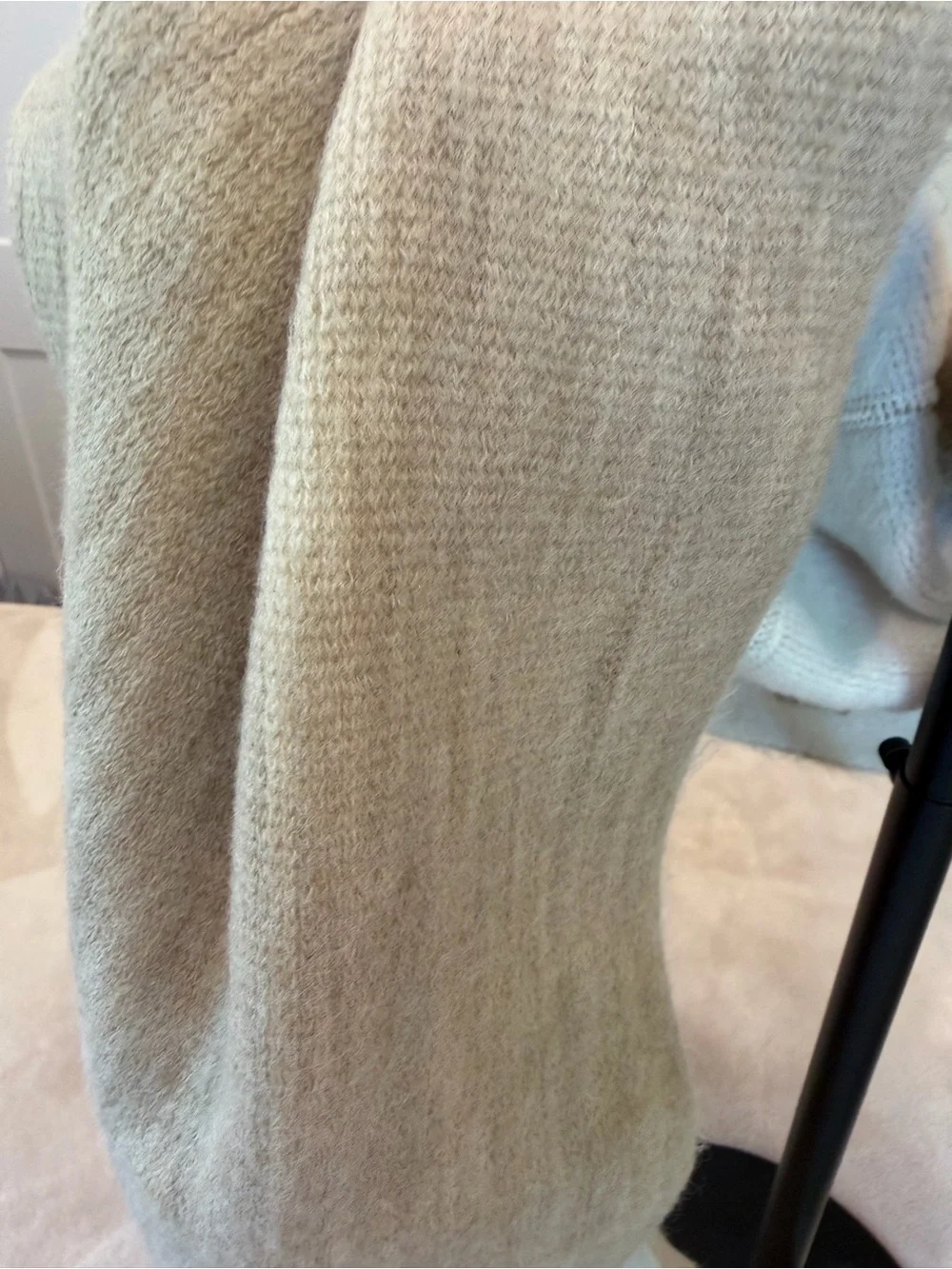 Calvin Klein Beige & Cream Lightweight Infinity Scarf